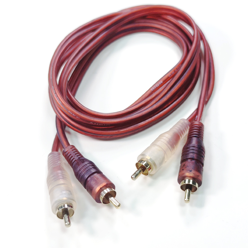 RCA Cable 2RCA Male to 2RCA Male Stereo Audio Cable Gold Plated Car Audio Subwoofer Adapter Dual Shielded RCA Cord no no