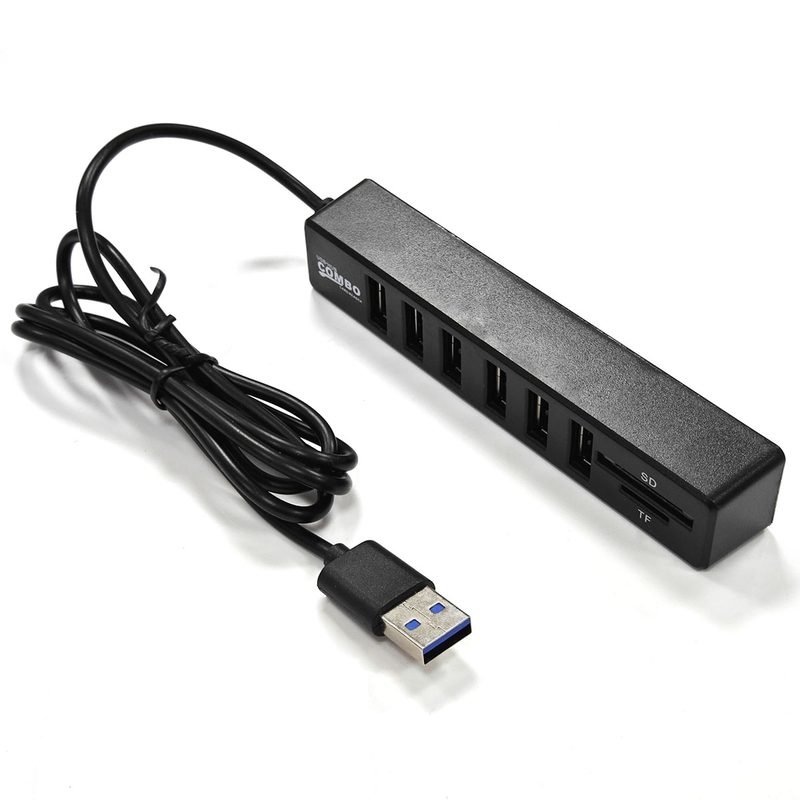 8 in 1 USB 3.0 Hub with SD TF Adapter  USB 3.0 HUB Docking Station and Hubs Convenient Connectivity for Multiple Devices