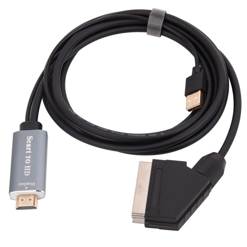 HDM to SCART/SCART to HDM Converter for HD TV DVD Box Signal Upscale Converter Accessories and Video Adapter