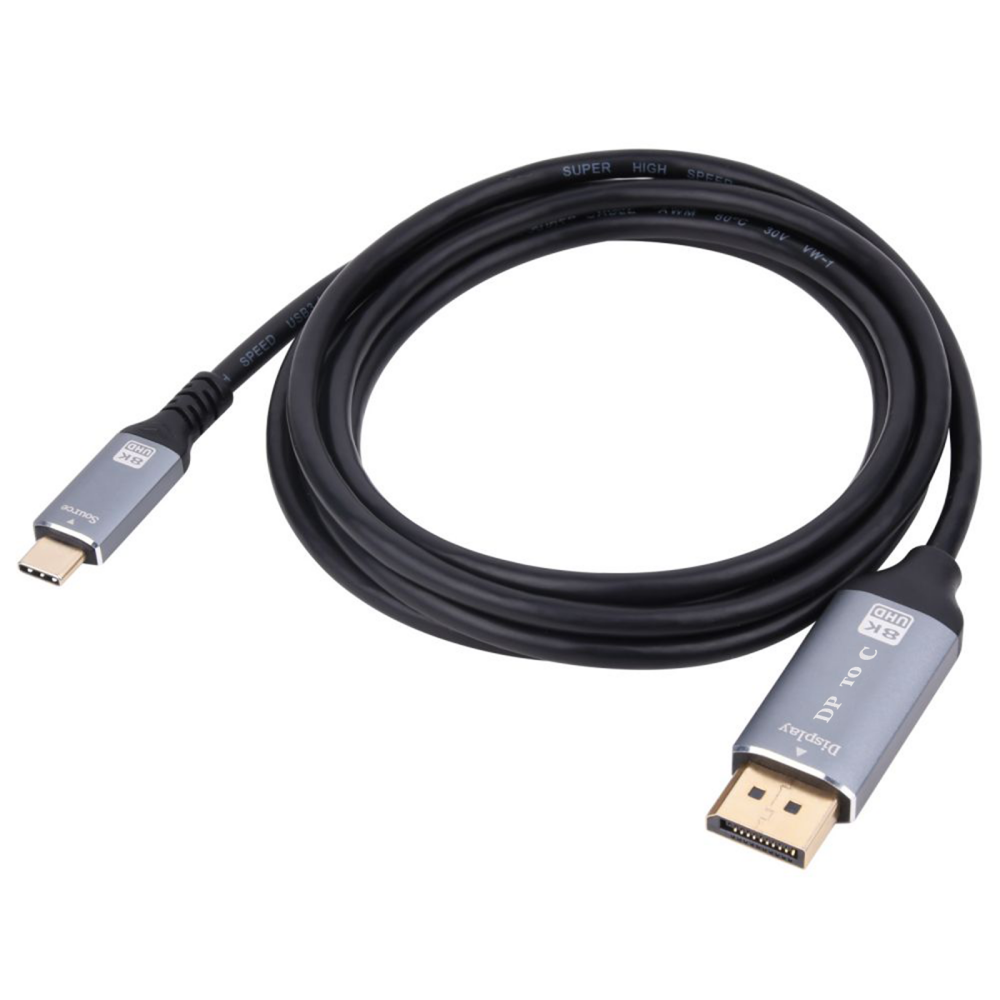 USB-C DP 1.4 Adapter Cable 6FT 8K USB C Male Display Port Male Converter Cable PVC Jacket Braid Shielding for Monitor DV